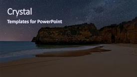  Presentation with rocks - Slides having ochre - natural rocks in lagos portugal background and a tawny brown colored foreground