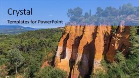  Presentation with france - PPT theme enhanced with ochre hills near roussillon background and a light blue colored foreground