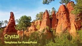  Presentation with rocks and stones - PPT layouts with ochre rocks in roussillon provence background and a tawny brown colored foreground