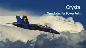  Presentation with marine corps - Theme consisting of successful young businessman reading blank card newspaper in studio background and a sky blue colored foreground