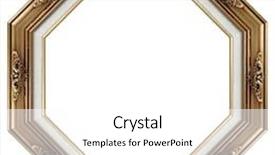 Presentation with picture frame - Presentation featuring octagonal picture gold frame background and a white colored foreground