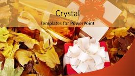  Presentation with life - Colorful PPT layouts enhanced with october birthday - autumn still life with group backdrop and a yellow colored foreground