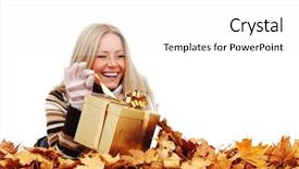  Presentation with gift certificate border - Colorful slides enhanced with rare tiger albino in the open-air cage of the moscow zoo backdrop and a gray colored foreground