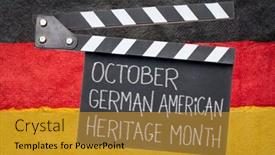  Presentation with cultural heritage - Slide set featuring october-german-american-heritage-month background and a gold colored foreground