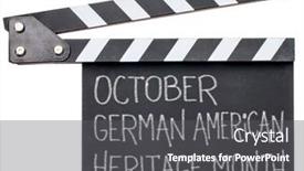 Presentation with cultural heritage - Slides consisting of october-german-american-heritage-month background and a dark gray colored foreground