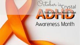  Presentation with attention deficit hyperactivity disorder - Presentation design featuring october-is-adhd-awareness-month and a light gray colored foreground