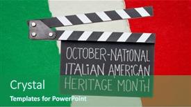  Presentation with ion - Presentation design enhanced with october-national-italian-american-heritage background and a  colored foreground