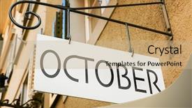  Presentation with october - Audience pleasing PPT layouts consisting of october sign in a conceptual backdrop and a coral colored foreground