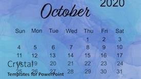  Presentation with october - Amazing PPT theme having october-simple-calendar-layout backdrop and a light blue colored foreground