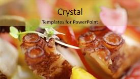  Presentation with octopus - Slides enhanced with octopus-ceviche-with-citrus-fruits background and a yellow colored foreground