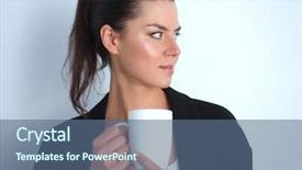  Presentation with white and black woman climbing ladders - Amazing slide deck having ocupational - woman holding a mug isolated backdrop and a  colored foreground