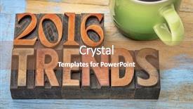  Presentation with coffee cup - Amazing PPT theme having od - 2016 trends banner - text backdrop and a coral colored foreground