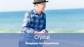  Presentation with ocean - PPT layouts having od - portrait of an od man background and a  colored foreground