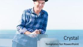  Presentation with next - Cool new theme with od - portrait of an od man backdrop and a light blue colored foreground