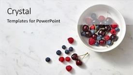  Presentation with white plate - Cool new slide deck with od - sweet berries ripe sweet natural backdrop and a white colored foreground