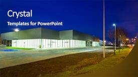  Presentation with urban economy development - PPT layouts having od - urban scenery od pruszcz gdanski background and a  colored foreground