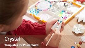  Presentation with artwork - PPT theme having odd jobs - child make crafts and toys background and a tawny brown colored foreground