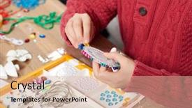  Presentation with artwork - Audience pleasing slides consisting of odd jobs - child make crafts and toys backdrop and a  colored foreground