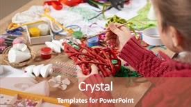  Presentation with artwork - Slides enhanced with odd jobs - child make crafts and toys background and a  colored foreground