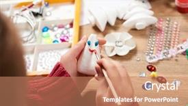  Presentation with artwork - Amazing presentation having odd jobs - child make crafts and toys backdrop and a coral colored foreground