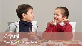  Presentation with children - Theme featuring odd jobs - children make crafts and toys background and a  colored foreground