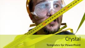  Presentation with start construction - Cool new slides with odd jobs - hobby a man who wants backdrop and a  colored foreground