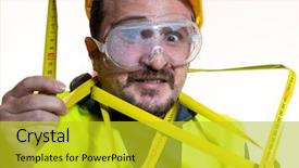  Presentation with start construction - PPT layouts with odd jobs - juggling a man who wants background and a gold colored foreground