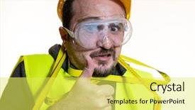  Presentation with start construction - Colorful slide deck enhanced with odd jobs - man who wants to do backdrop and a yellow colored foreground