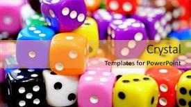  Presentation with gambling addiction - Cool new presentation theme with odd numbers - closeup of pile of dice backdrop and a gold colored foreground