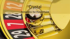  Presentation with cylinder - Amazing slide deck having odd numbers - cylinder of a roulette gambling backdrop and a yellow colored foreground