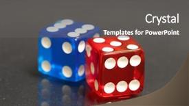  Presentation with red blue - Amazing theme having odd numbers - red and blue dice backdrop and a dark gray colored foreground