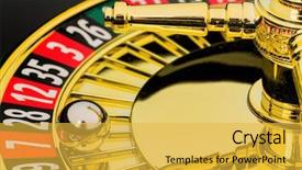  Presentation with roulette - Slide deck having odd numbers - roulette casino gambling background and a yellow colored foreground