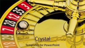  Presentation with roulette - Slides featuring odd numbers - roulette casino gambling background and a gold colored foreground