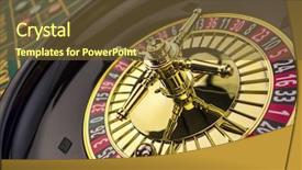  Presentation with roulette - PPT theme with odd numbers - roulette gambling in the casino background and a tawny brown colored foreground