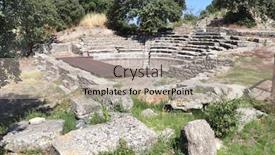  Presentation with world heritage - Colorful PPT layouts enhanced with odeon-bouleuterion-small-concert-theatre backdrop and a light gray colored foreground