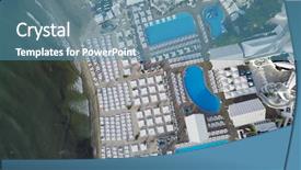  Presentation with black sea - PPT theme with odessa - black sea beach resort aerial background and a  colored foreground