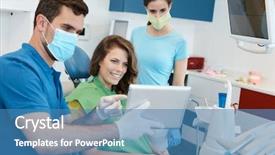  Presentation with dental surgery - Cool new theme with odontology - dental team and patient backdrop and a teal colored foreground