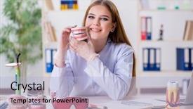  Presentation with odontology - Beautiful PPT layouts featuring odontology - dentistry student practicing skills backdrop and a light blue colored foreground