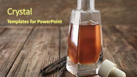  Presentation with vanilla - Amazing slides having odour - bottle with aromatic extract backdrop and a violet colored foreground