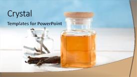  Presentation with collagen extract - Beautiful slides featuring odour - plate with glass jar backdrop and a  colored foreground