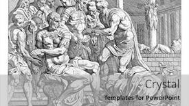  Presentation with WASH - Presentation design enhanced with odysseus-and-telemachos-wash-themselves background and a light gray colored foreground