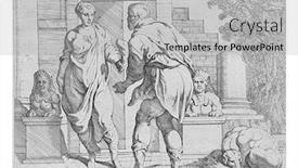 Presentation with beggar - PPT layouts having odysseus-receives-alms-from-one background and a light gray colored foreground