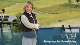  Presentation with old - Beautiful theme featuring soil management - 45 years old woman backdrop and a  colored foreground