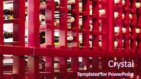  Presentation with wine store - PPT layouts featuring bottles of wine at store background and a  colored foreground