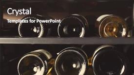  Presentation with wine tasting - PPT layouts consisting of shelving with wine bottles background and a wine colored foreground