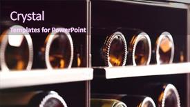  Presentation with wine tasting - Theme enhanced with shelving with wine bottles background and a wine colored foreground