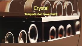  Presentation with wine tasting - Cool new slide set with wine bottles on shelf backdrop and a tawny brown colored foreground