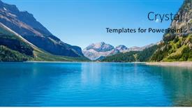  Presentation with switzerland - Presentation design having oeschinen-lake-swiss-alps-mountain background and a light blue colored foreground