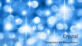  Presentation with blue neon - Cool new PPT theme with of focus and star backdrop and a light blue colored foreground