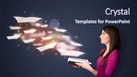  Presentation with magic book - Theme consisting of of the book magic background and a tawny brown colored foreground